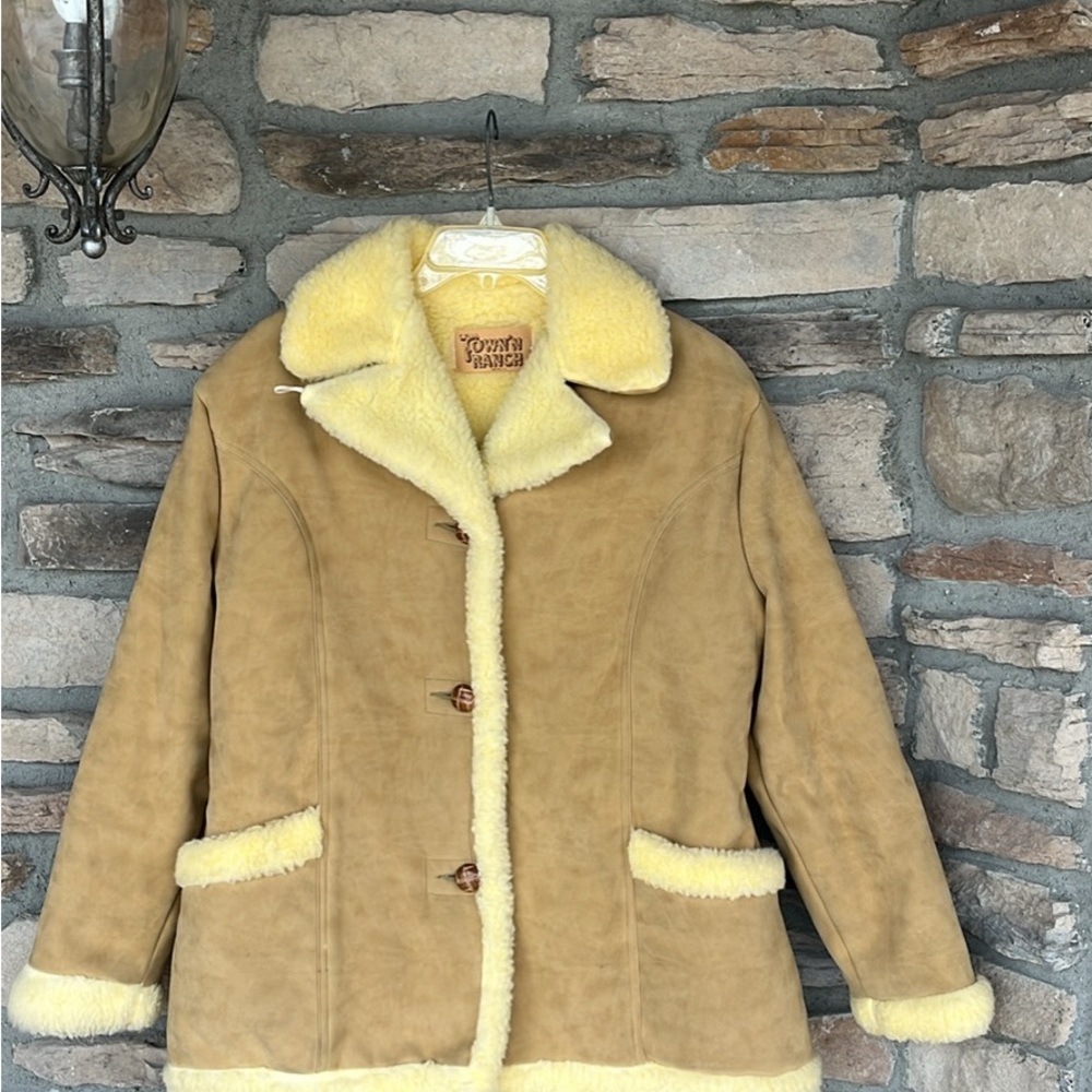Women's Tan Shearling Coat
